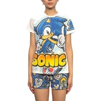 【USED】2010's SEGA SONIC THE HEDGEHOG AIRBRUSHED T-SHIRT