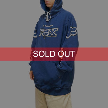 【USED】00'S FOX RACING PULLOVER HOODIE