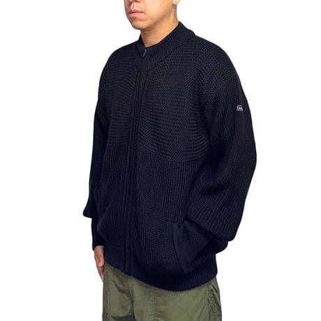 【USED】80's Italian Sailor’s Heavy Rib Zip Cardigan