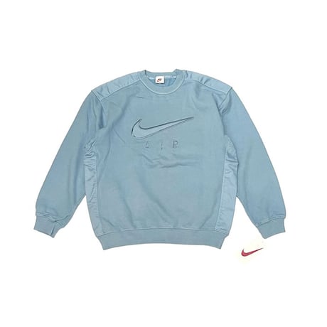 【DEAD STOCK】90's NIKE SWOOSH DESIGN SWEATSHIRT DUSTY BLUE