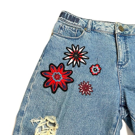 【USED】HOUSE OF HOLLAND 2015SS HIPPIE DAMAGE DENIM PANTS