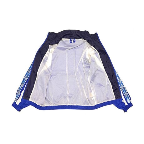 【USED】90'S UMBRO POLY TRACK JACKET BIG LOGO BLUE