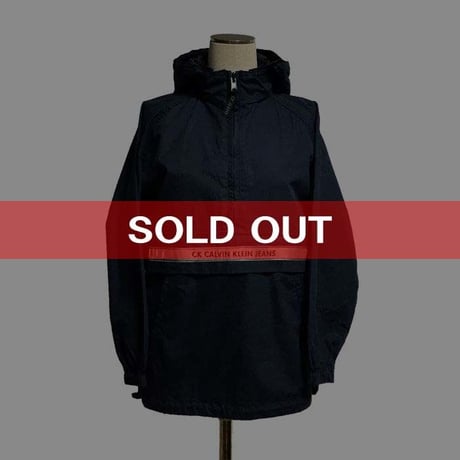 【USED】90'S CALVIN KLEIN JEANS REFLECTIVE LINE PULLOVER FOR LADY'S