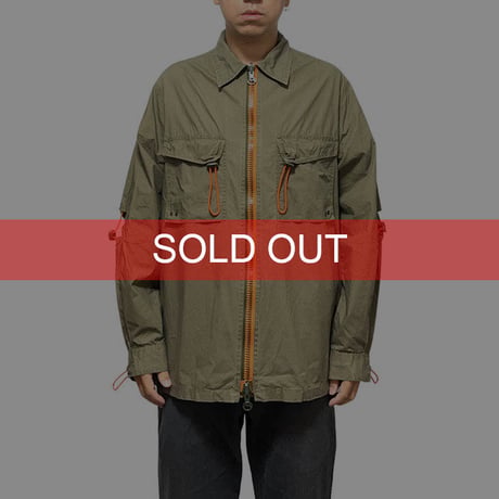 【USED】90'S MAHARISHI GIMMICK SHIRT BLOUSON KHAKI×ORANGE