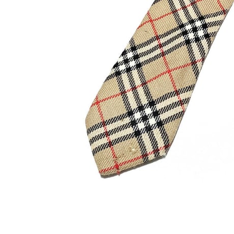 【USED】80'S-90'S BURBERRYS NOVA CHECK WOOL TIE with HANDKERCHIEF