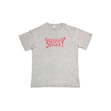 【USED】90's-00's STUSSY Arch Logo T-shirt Gray
