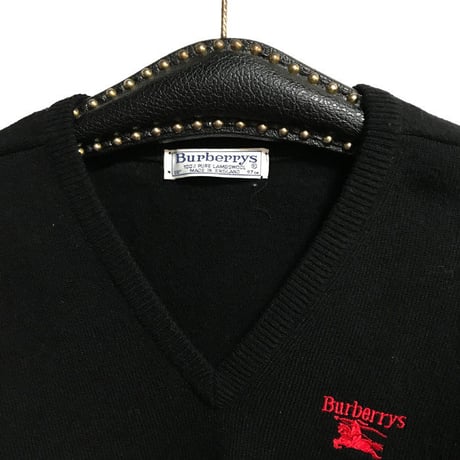 【USED】90'S BURBERRYS V-NECK KNIT SWEATER