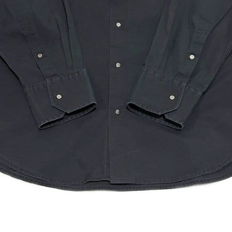 【USED】80'S-90'S MUGLER MEN SNAP BUTTON SHIRT BLACK SIZE:41