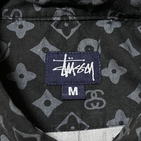 【USED】90’S STUSSY MONOGRAM S/S B.D SHIRT