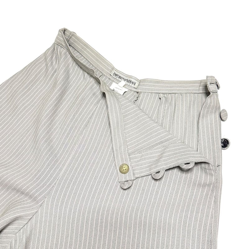 90s emporio armani bolo wide pants イタリア製 USED】90's EMPORIO ARMANI Pinstripe Split Wide