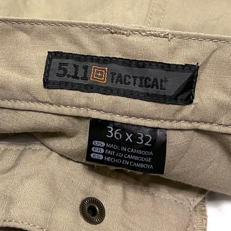 【USED】00's 5.11 TACTICAL 8-POCKET RIPSTOP WORK TROUSERS 36/32