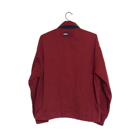 【USED】90'S TOMMY HILFIGER FLAG LOGO COTTON JACKET RED