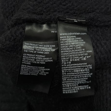 【USED】2010's CALVIN KLEIN JEANS CK LOGO HIGH NECK KNIT SWEATER