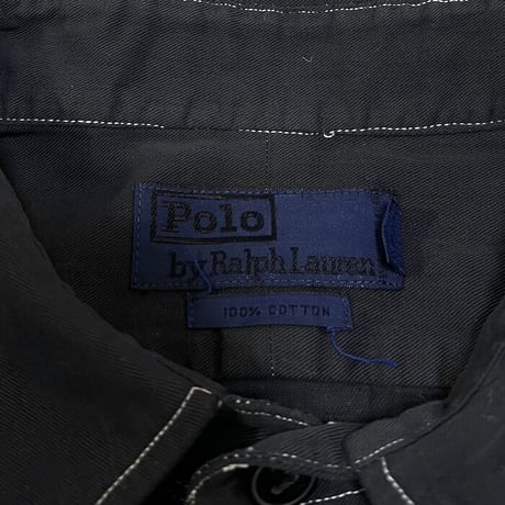 【USED】90'S POLO BY RALPH LAUREN DOUBLE POCKET OVERSIZED SHIRT