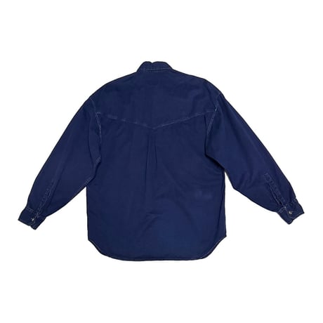 【USED】90's VERSACE JEANS SIGNATURE Indigo Western Shirt