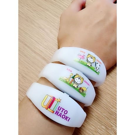 グラデーション・ライティングリストバンド「うとずきん&UTO ZOO（パンダ/フラミンゴ）」／うとずきん&UTO ZOO（ライオン/キリン）／「UNロゴ2」」