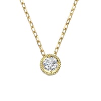 K18YG　ダイヤモンド　ミルネックレス　0.06ct〜