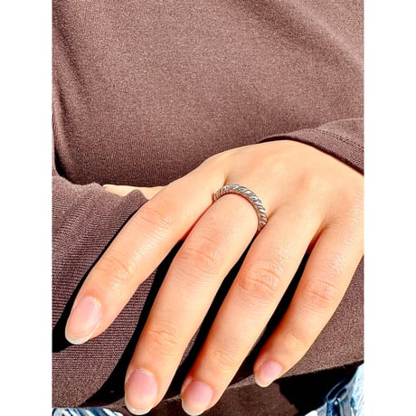 Platinum Rope Ring #5813