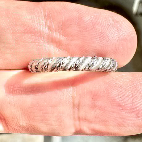 Platinum Pinky Rope Ring #5245