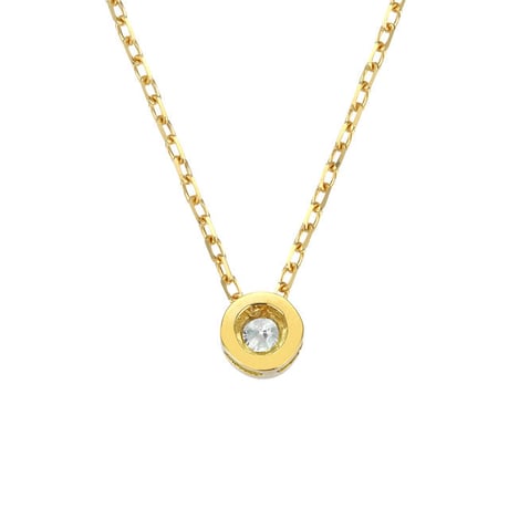 K18YG　ダイヤモンド　ミルネックレス　0.06ct〜