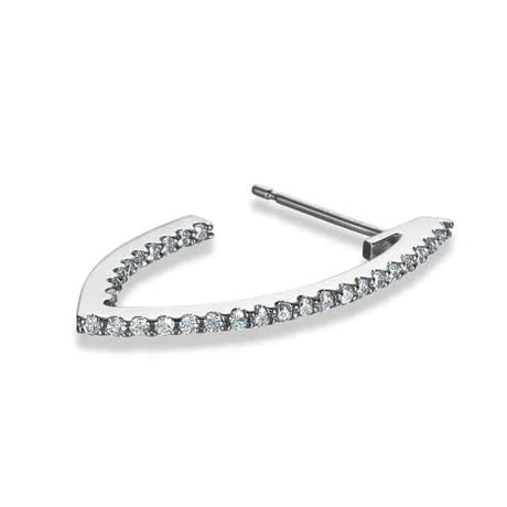 PT ダイヤモンド　Vフープピアス (K18YGも有ります）