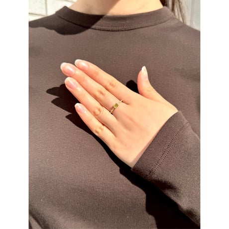 0.507ct K18YG Cushion Cut Diamond Ring (Natural) #5855