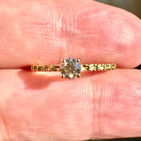 0.221ct K18YG Round 3EX HC Diamond Ring (Natural) #4119