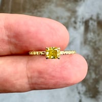 0.507ct K18YG Cushion Cut Diamond Ring (Natural) #5855