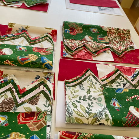 Xmas Tree bag Kit  カット済 巾着として小物入れ・プレゼント包装・アクセサリーポーチとして活躍。