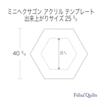 アクリルテンプレートヘクサゴン キルト定規25㍉～150㍉、のお得な11枚セット  Ruler set .