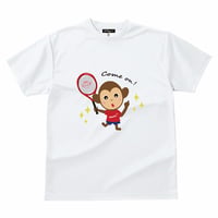 【テニスモンキー】Come on！ドライTシャツ　ホワイト