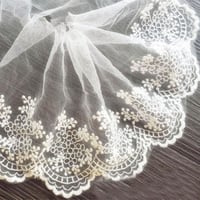 小花のチュールエッジレース11cm幅1ヤードカット