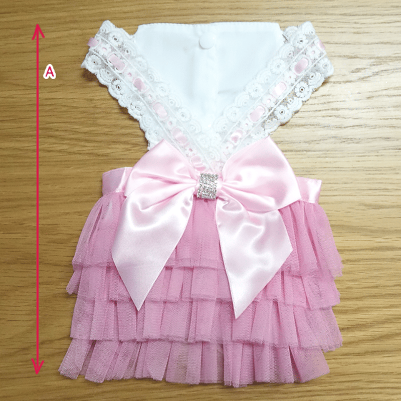 犬のドレス】ピンクのティアードドレス | IZUTSUYA shop
