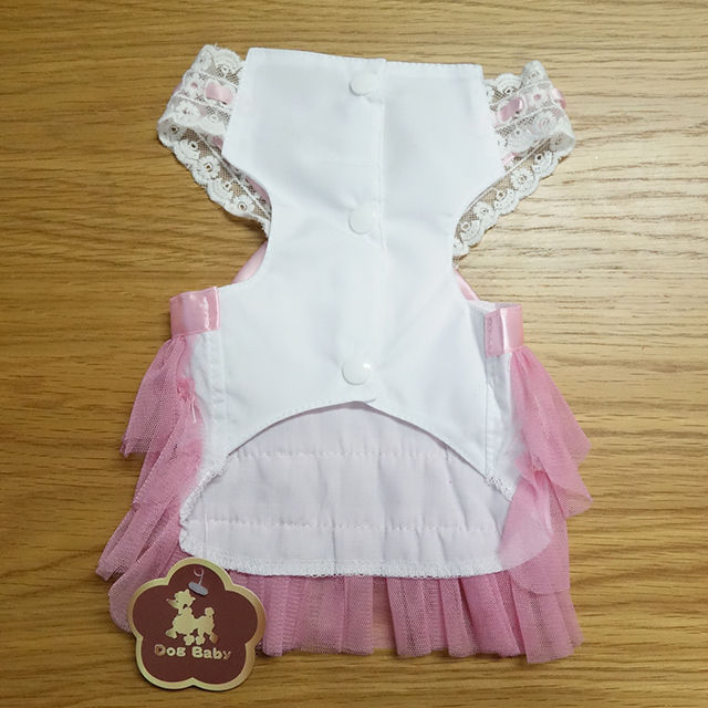 Amethyst Pet Couture犬用フリルドレス ピンク Amethyst Pet Couture犬用フリルドレス ピンク