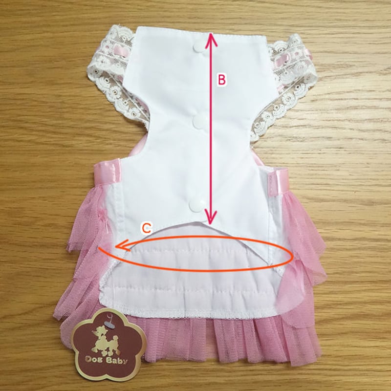 犬のドレス】ピンクのティアードドレス | IZUTSUYA shop