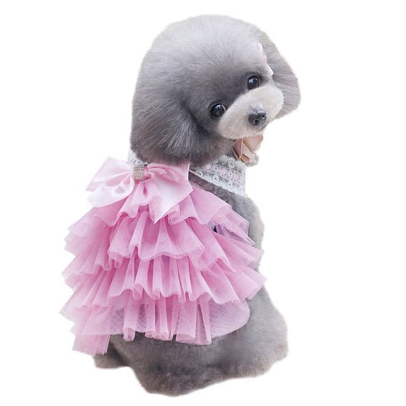 犬のドレス】ピンクのティアードドレス | IZUTSUYA shop