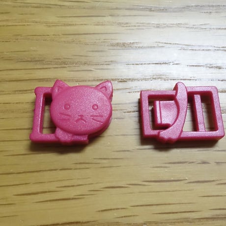 猫のプラスチックバックルとコキカン10mm用の色とりどり10個ずつ