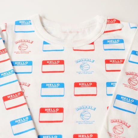 DRIBBLE "HELLO MY NAME IS" ロングスリーブTシャツ / MULTI