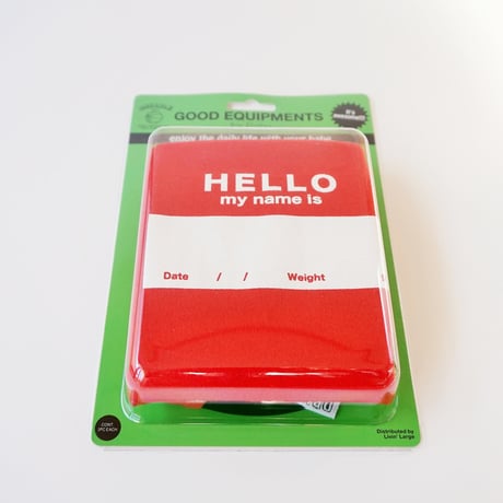 DRIBBLE "HELLO MY NAME IS" ロングスリーブロンパース / RED