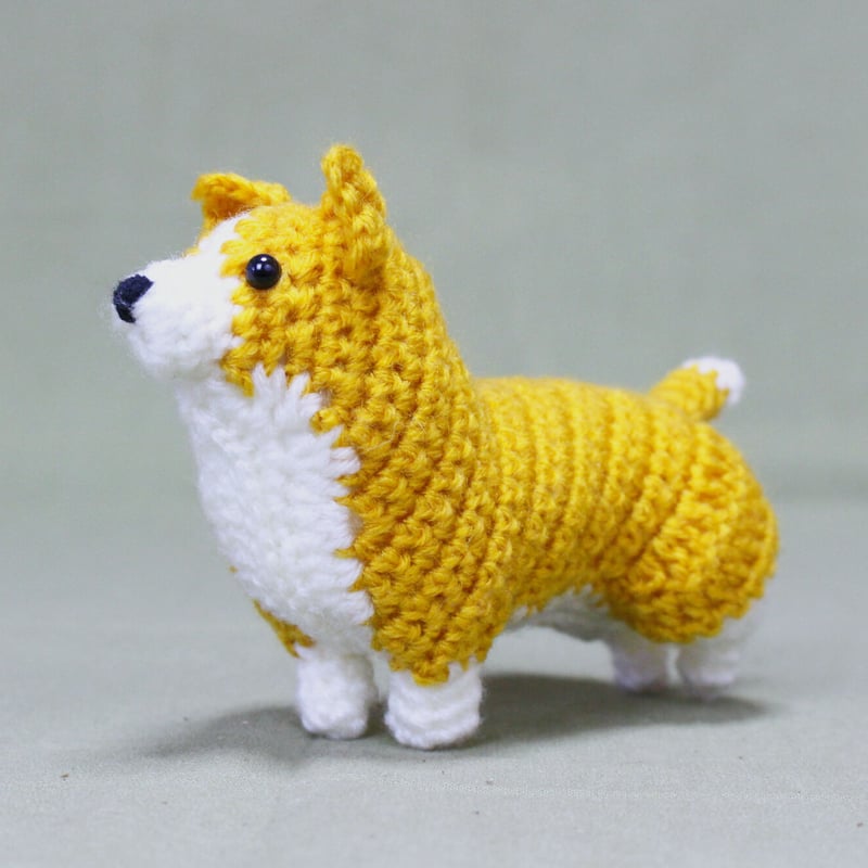 015　コーギーのあみぐるみ ダウンロード商品】Corgi amigurumi pattern / コーギの