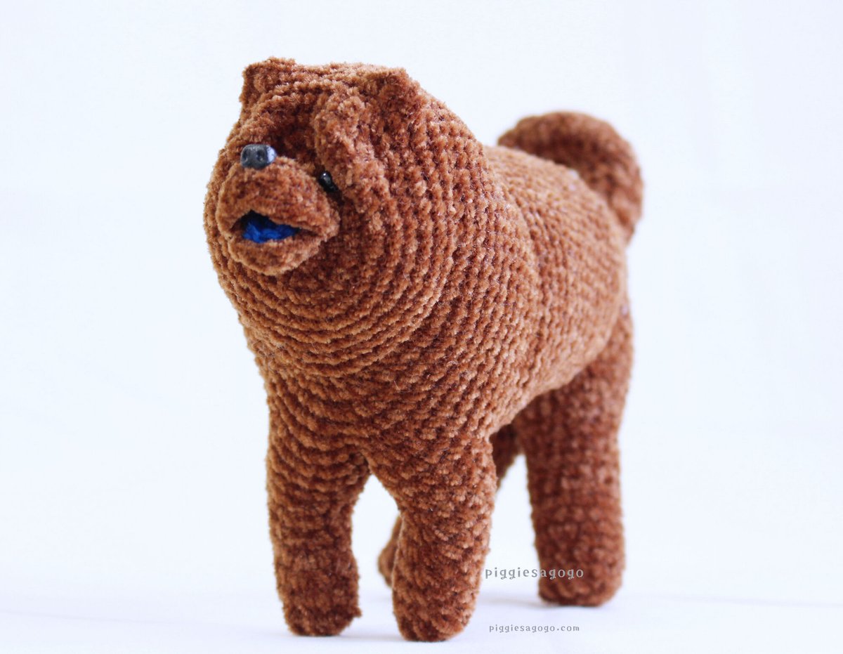 チャウチャウのあみぐるみ編み図 / Chow chow amigurumi pattern |
