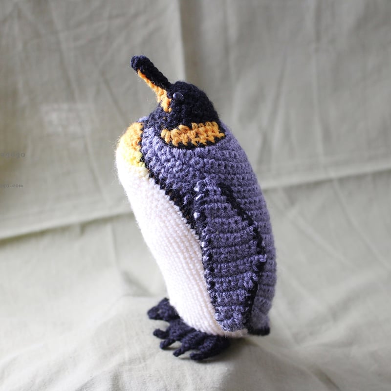 オウサマペンギンのあみぐるみ 編み図 King penguin amigurumi patte