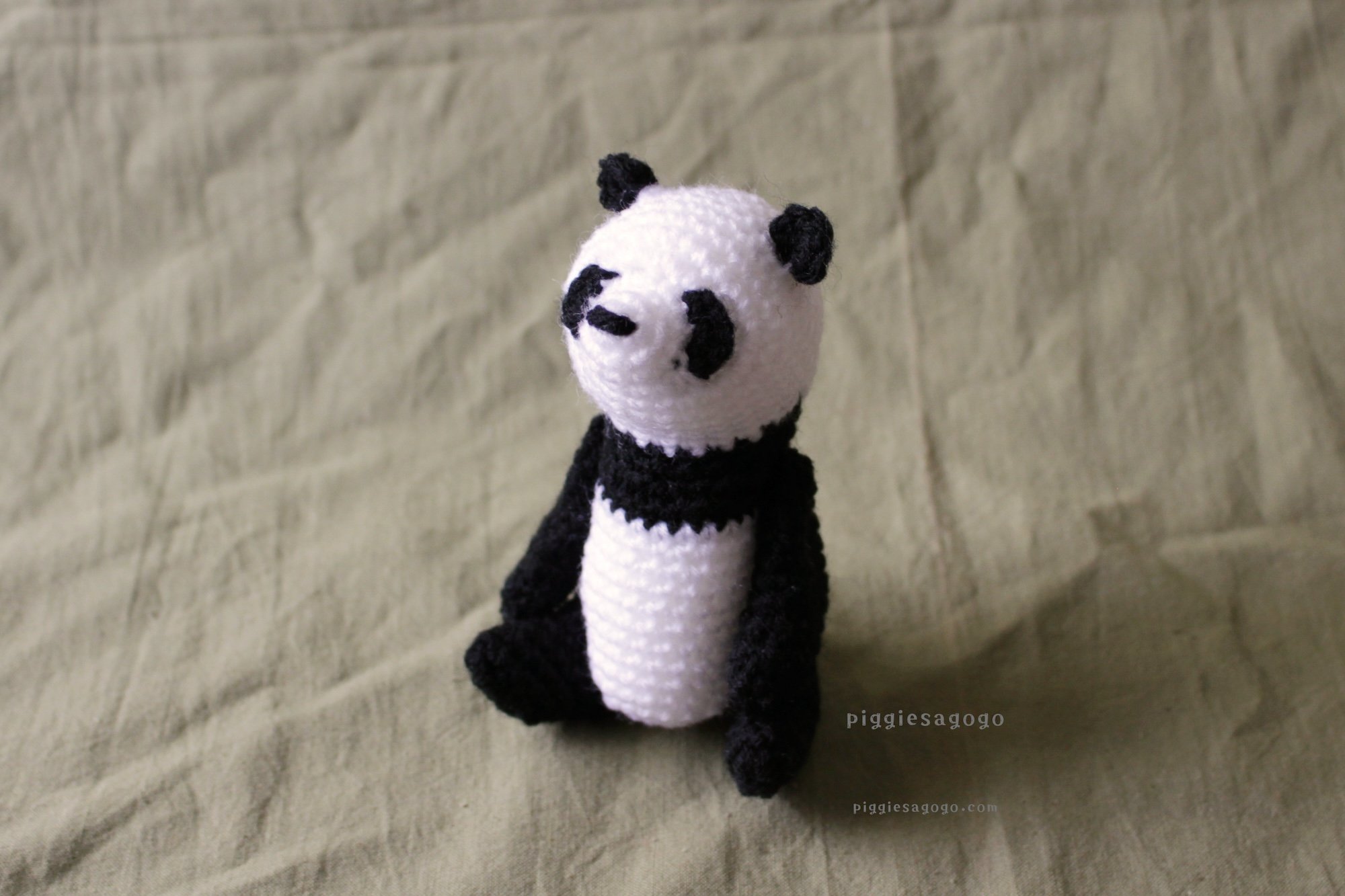 テディベア型パンダあみぐるみ 編み図 / Teddy Panda bear amigurumi