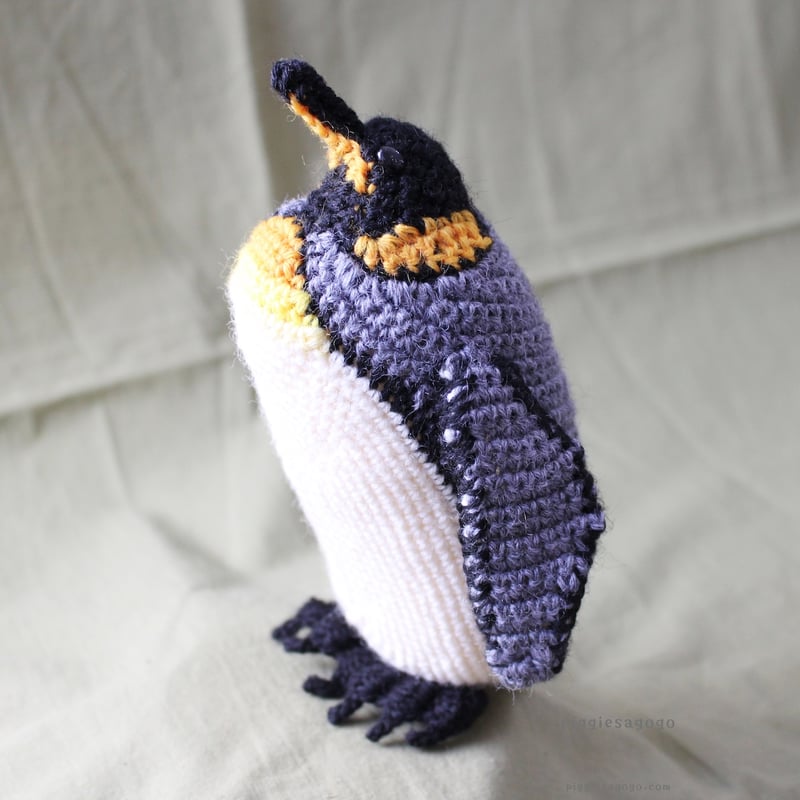オウサマペンギンのあみぐるみ 編み図 King penguin amigurumi patte