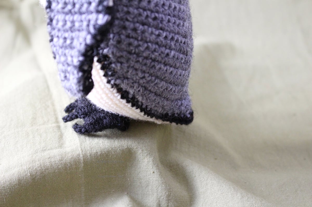 オウサマペンギンのあみぐるみ 編み図 King penguin amigurumi patte