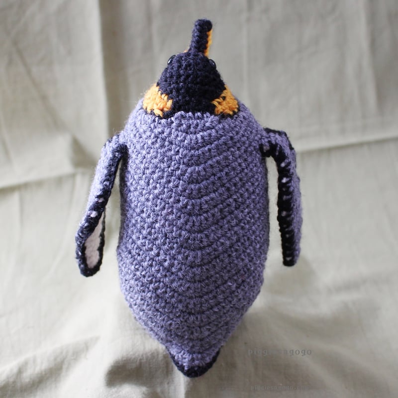 オウサマペンギンのあみぐるみ 編み図 King penguin amigurumi patte