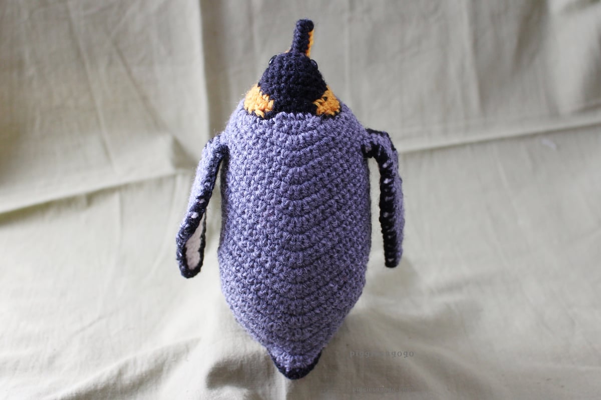 オウサマペンギンのあみぐるみ 編み図 King penguin amigurumi patte