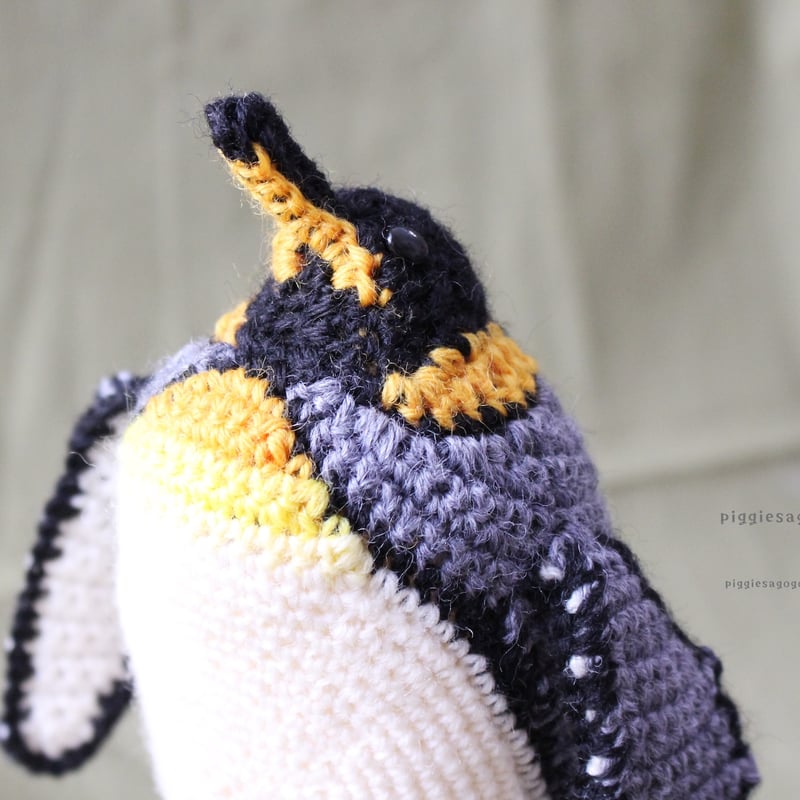 オウサマペンギンのあみぐるみ 編み図 King penguin amigurumi patte