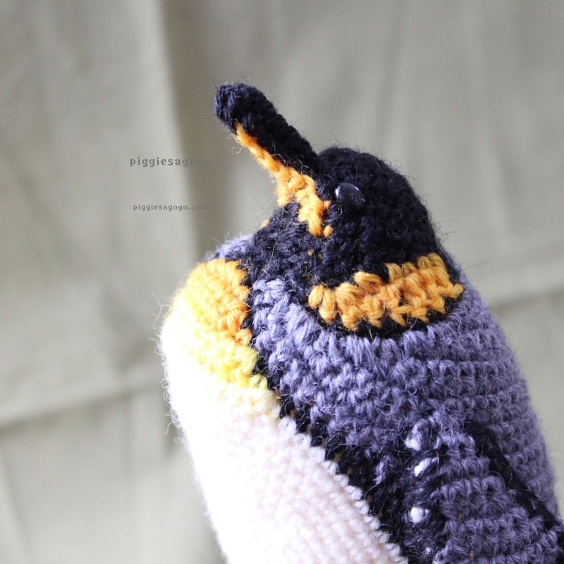 オウサマペンギンのあみぐるみ 編み図 King penguin amigurumi patte