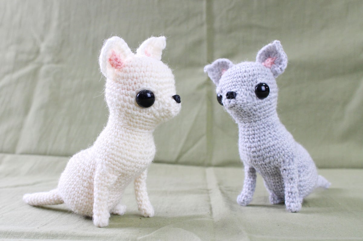 ダウンロード商品】チワワのあみぐるみ編み図 | Chihuahua amigurumi pa...